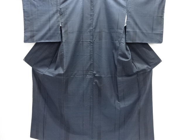 JAPANESE KIMONO / DORO OSHMA TSUMUGI (5 maruki) / WOVEN STRIPES